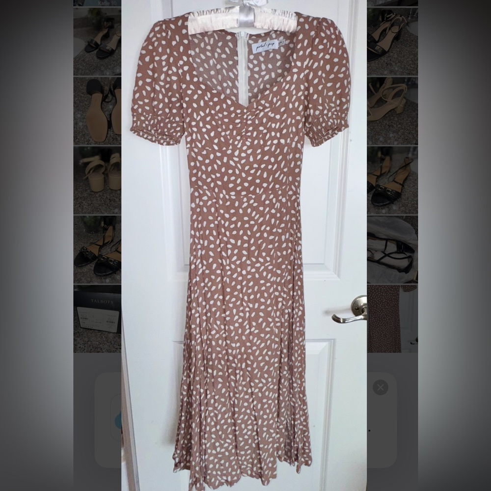 Petal & Pup Franklin Midi Dress in mocha